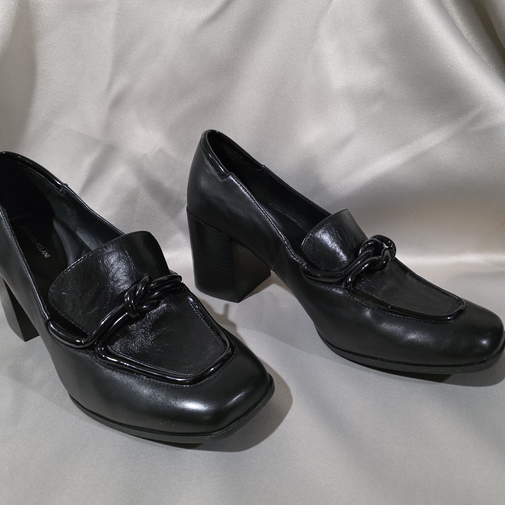 Antonio Melani Black Leathet Loafers